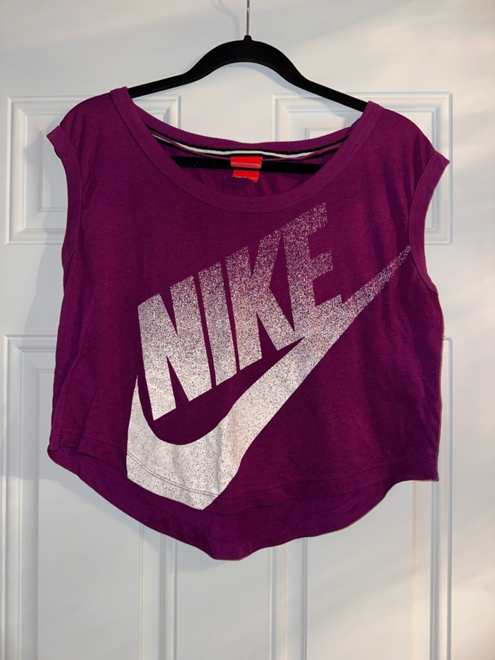 Nike Purple Tee with Red Logo Tag